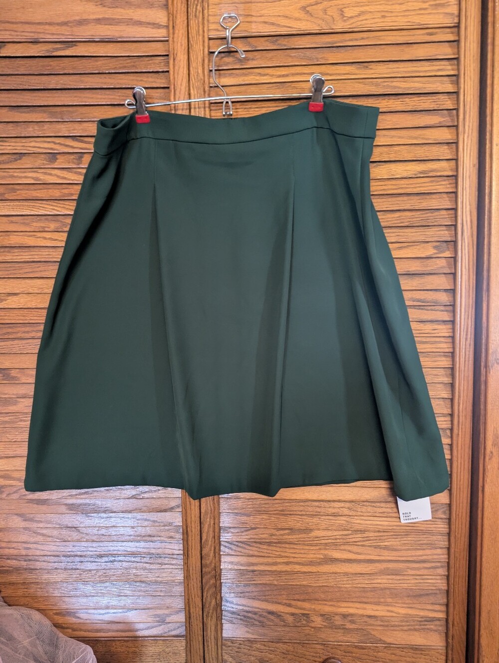 Of Mercer New Women's Dark Green‎ Mini Skirt Size 16w